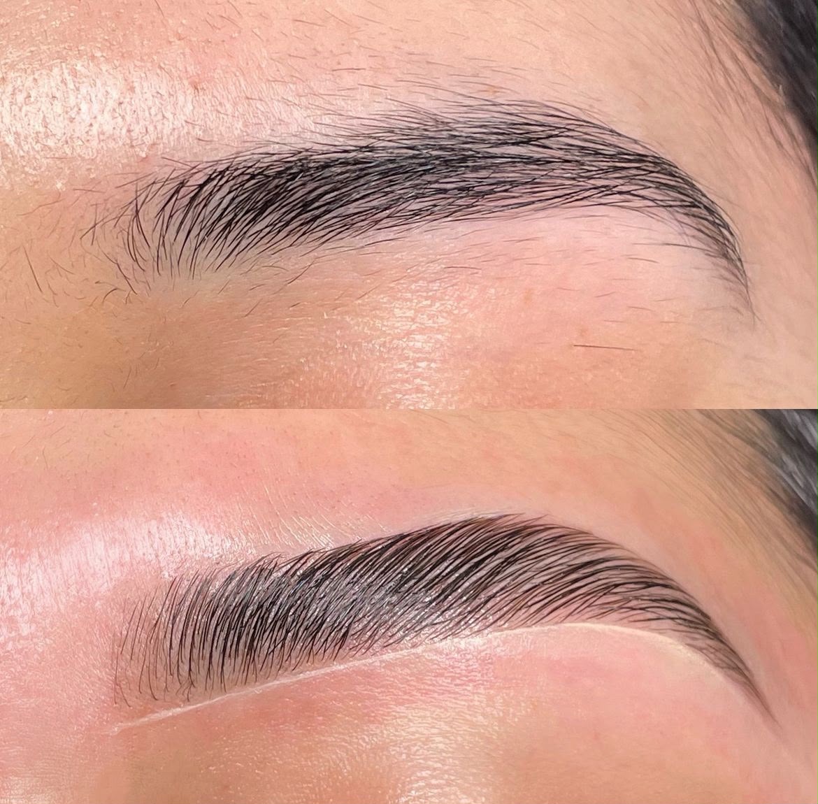 Design de sobrancelha sem henna — modelagem natural e definida